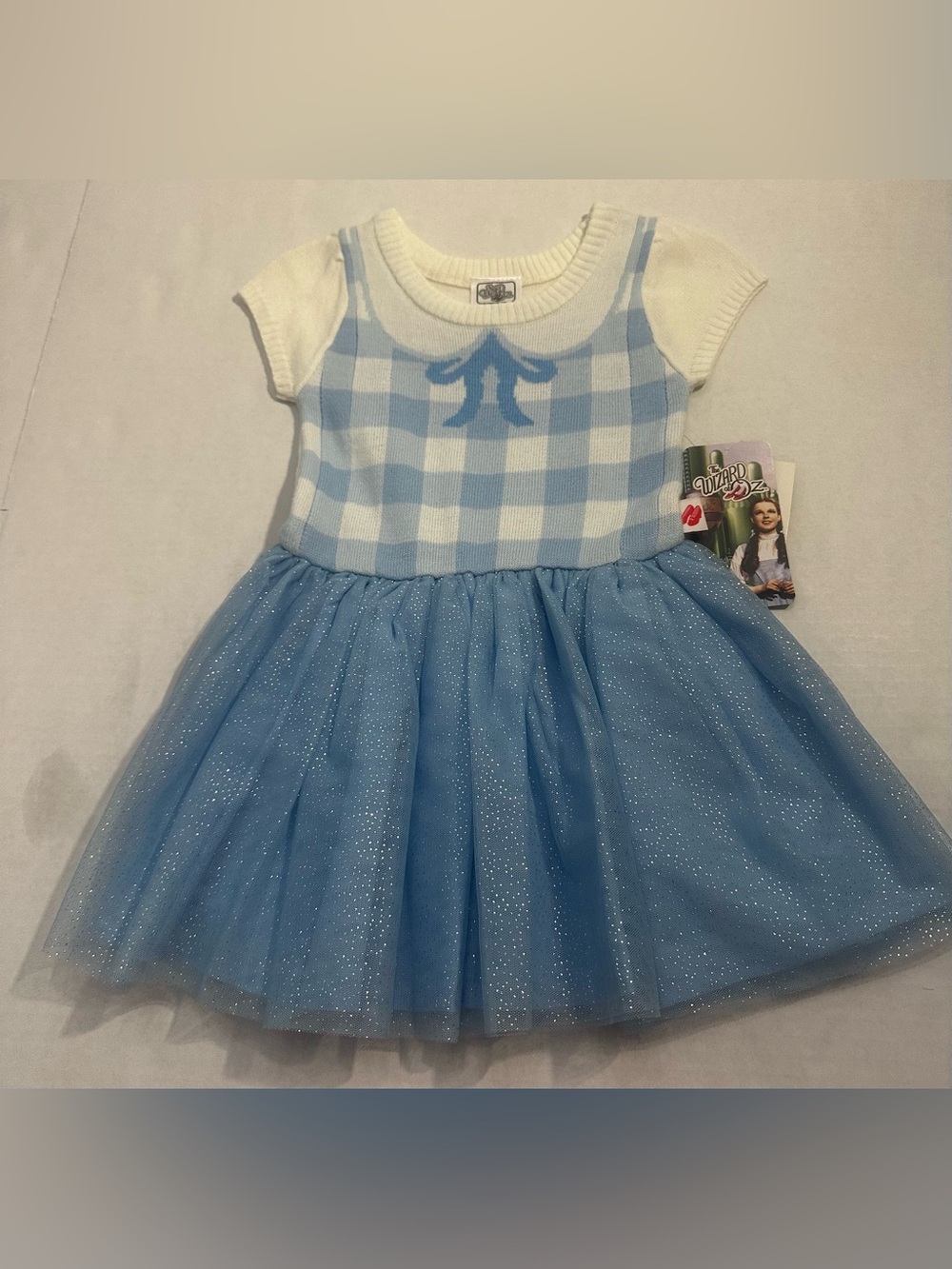 The Wizard of Oz Toddler Girl Dorothy Cosplay Sweater Dress, Size 2T NWT's